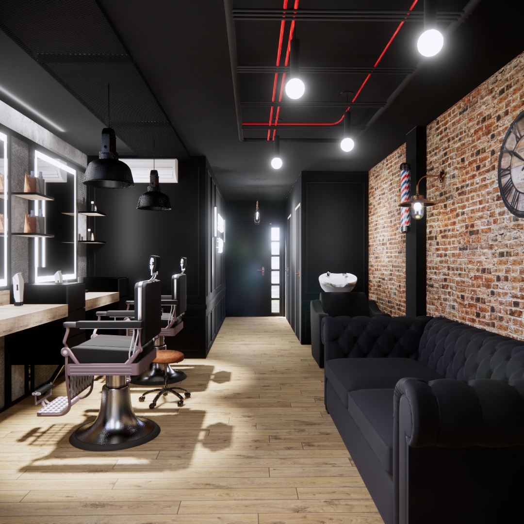 vue sur entrée mur brique